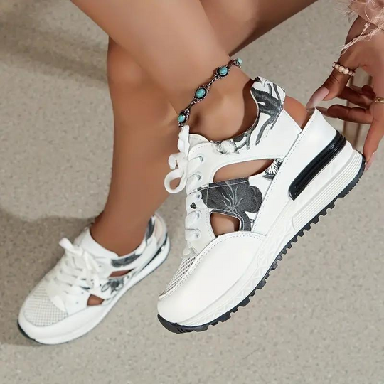 Sneaker Sandalen - Schnürschuhe - Ausschnitt - Keilabsätze - Sommerschuhe EB
