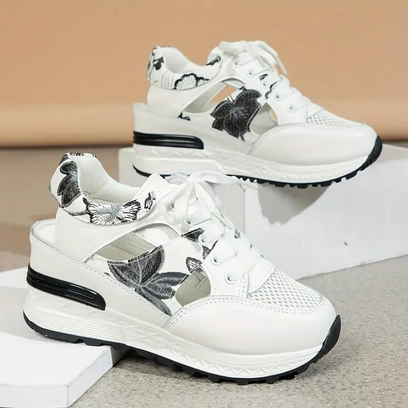 Sneaker Sandalen - Schnürschuhe - Ausschnitt - Keilabsätze - Sommerschuhe EB