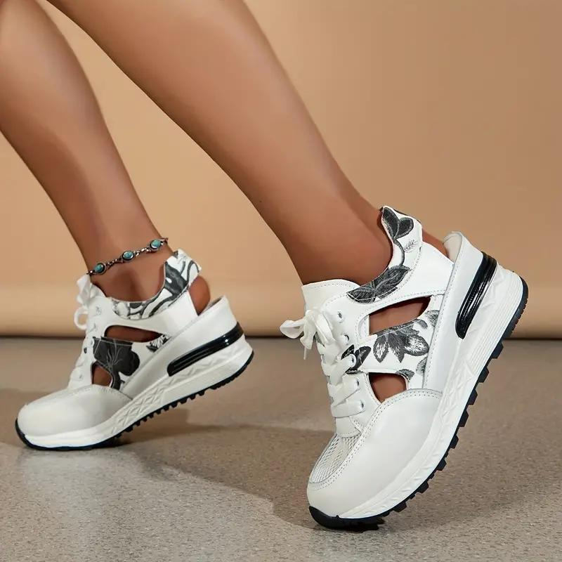 Sneaker Sandalen - Schnürschuhe - Ausschnitt - Keilabsätze - Sommerschuhe EB