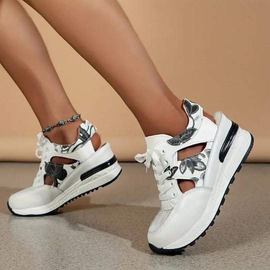 Sneaker Sandalen - Schnürschuhe - Ausschnitt - Keilabsätze - Sommerschuhe EB