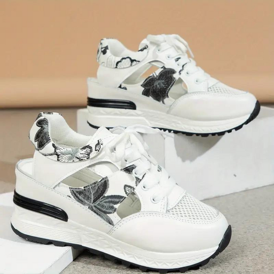 Sneaker Sandalen - Schnürschuhe - Ausschnitt - Keilabsätze - Sommerschuhe EB