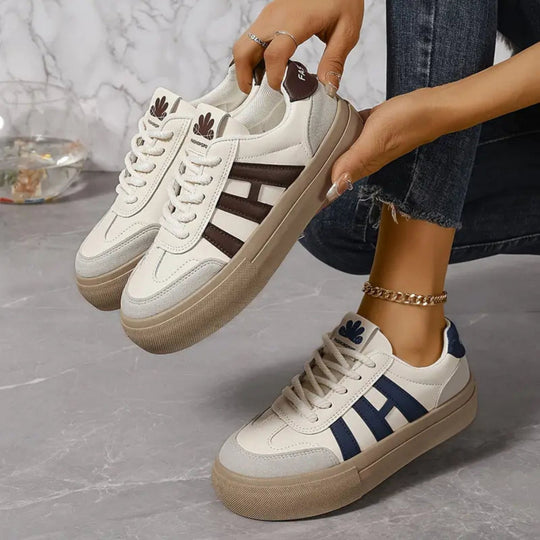 Sneaker | 3 Streifen | Schnürung | Weiße Sneaker | Damenschuhe EB