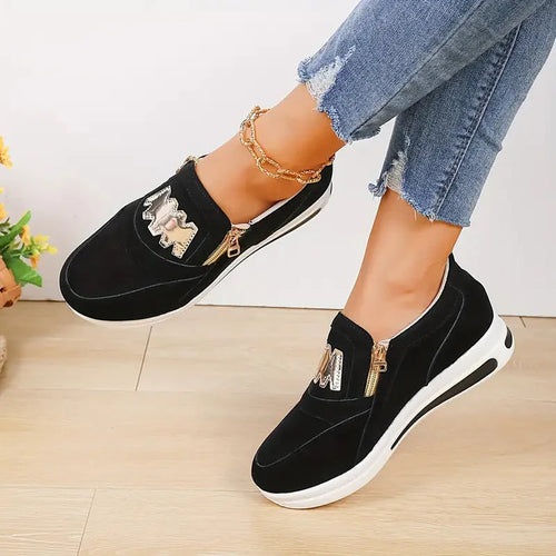 Sneaker - Plattform - Slip-On - Walkingschuhe - Damenschuhe EB