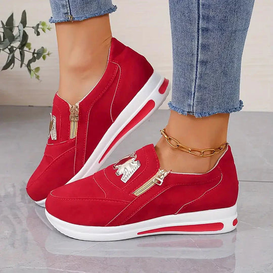 Sneaker - Plattform - Slip-On - Walkingschuhe - Damenschuhe EB