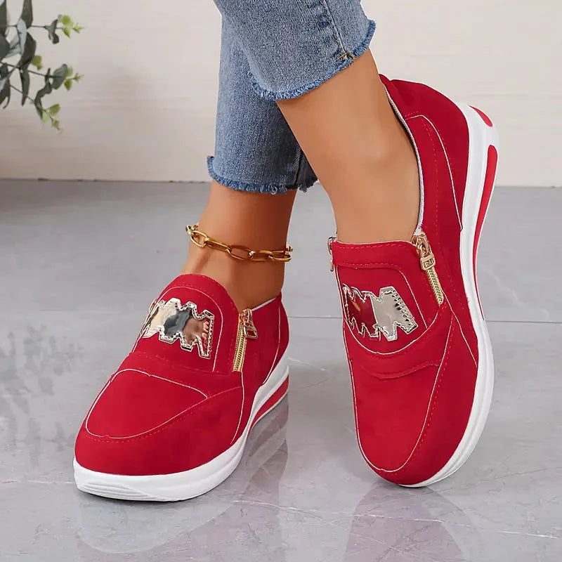 Sneaker - Plattform - Slip-On - Walkingschuhe - Damenschuhe EB