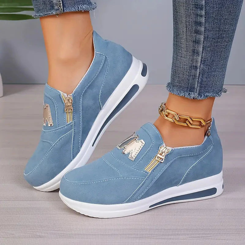 Sneaker - Plattform - Slip-On - Walkingschuhe - Damenschuhe EB