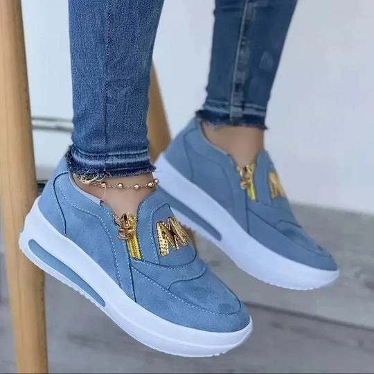 Sneaker - Plattform - Slip-On - Walkingschuhe - Damenschuhe EB