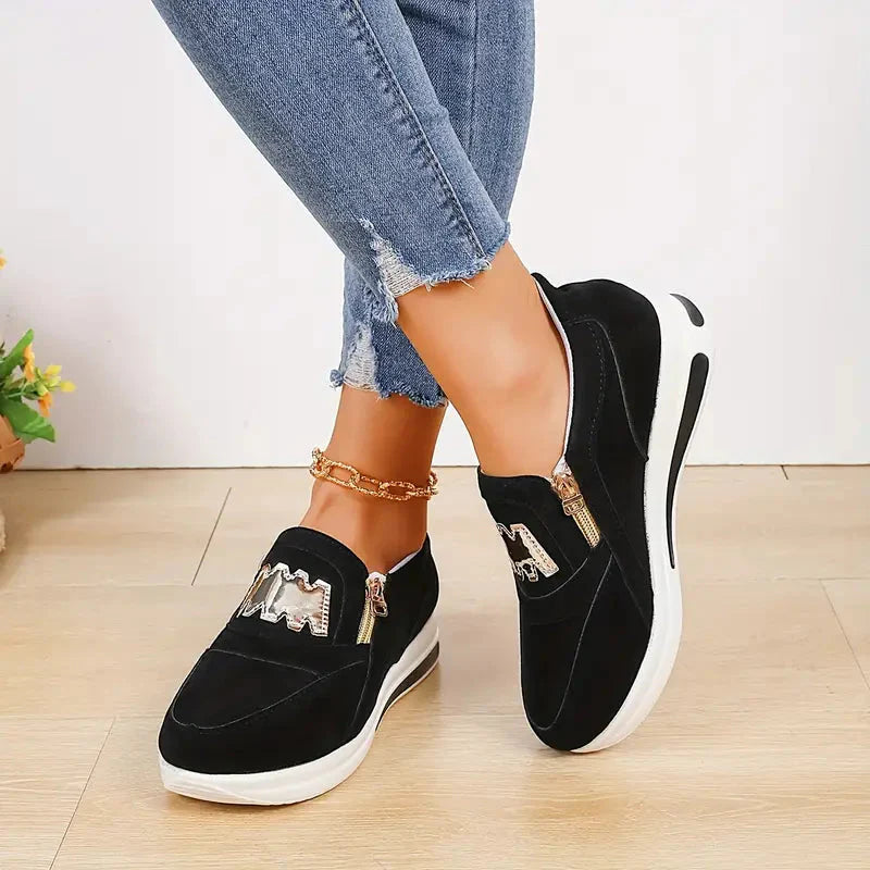 Sneaker - Plattform - Slip-On - Walkingschuhe - Damenschuhe EB