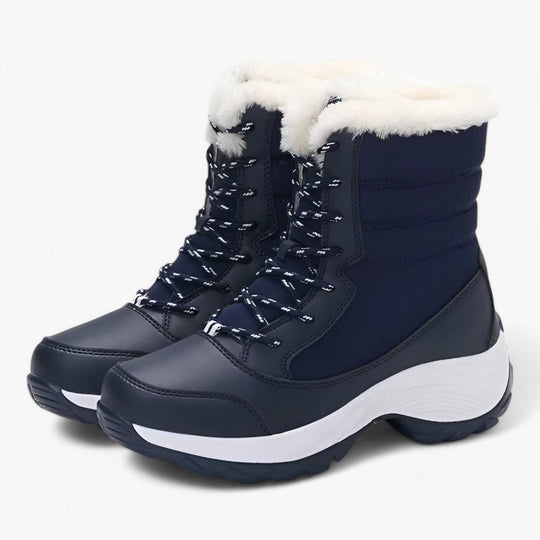 Schneestiefel | Schnürsenkel | Rutschfest | Mit Pelz gefütterte Stiefel | Damen Winterstiefel EB