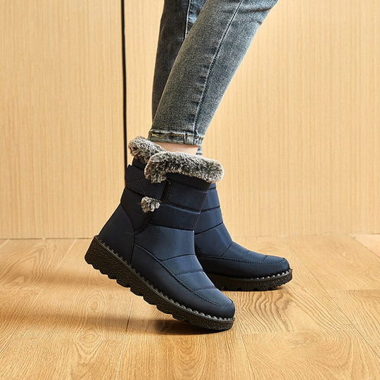 Schneestiefel | Warm | Zum Hineinschlüpfen | Mit Fell gefütterte Stiefel | Winterstiefel EB
