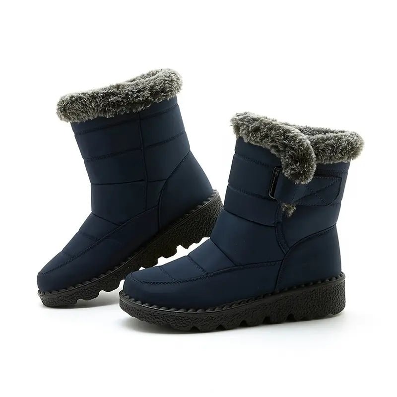Schneestiefel | Warm | Zum Hineinschlüpfen | Mit Fell gefütterte Stiefel | Winterstiefel EB