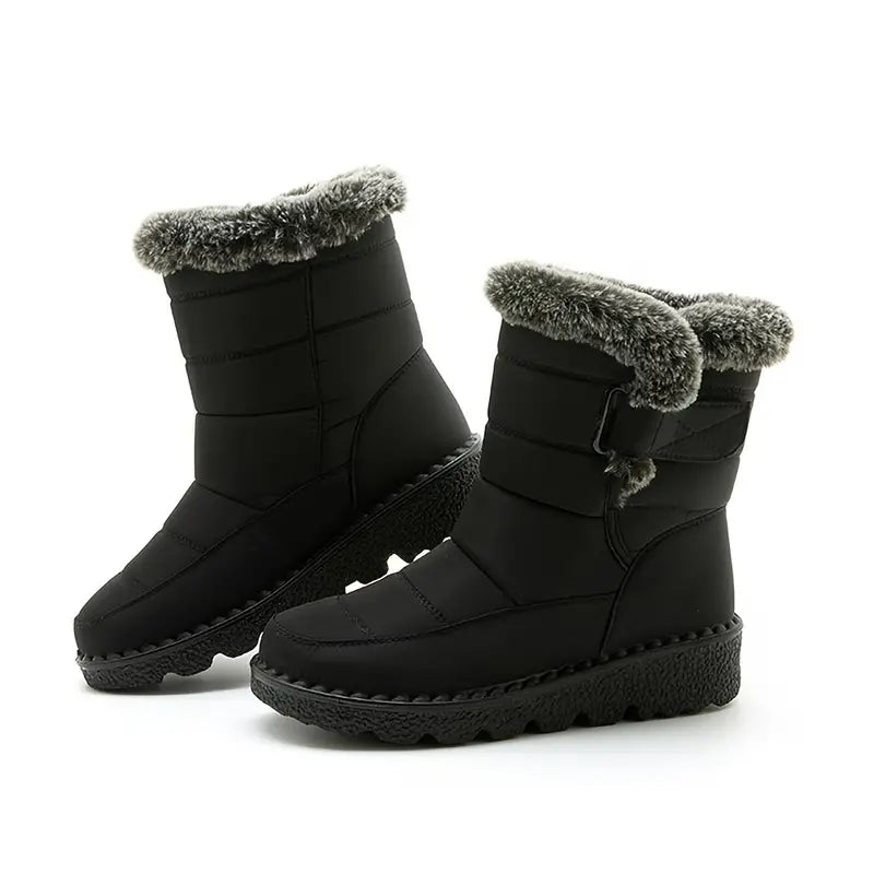 Schneestiefel | Warm | Zum Hineinschlüpfen | Mit Fell gefütterte Stiefel | Winterstiefel EB