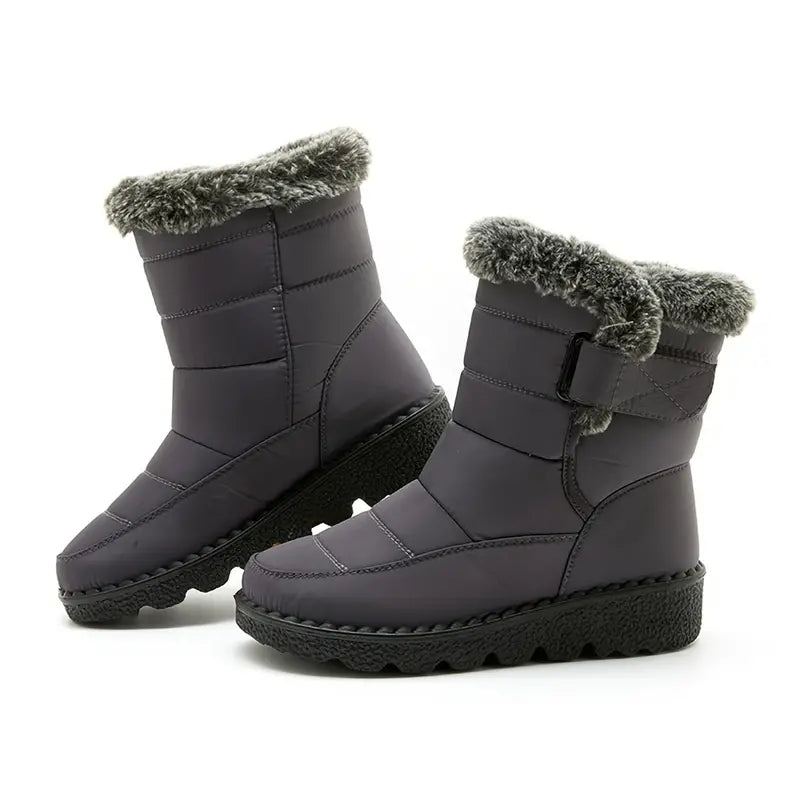 Schneestiefel | Warm | Zum Hineinschlüpfen | Mit Fell gefütterte Stiefel | Winterstiefel EB
