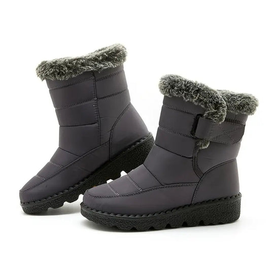 Schneestiefel | Warm | Zum Hineinschlüpfen | Mit Fell gefütterte Stiefel | Winterstiefel EB