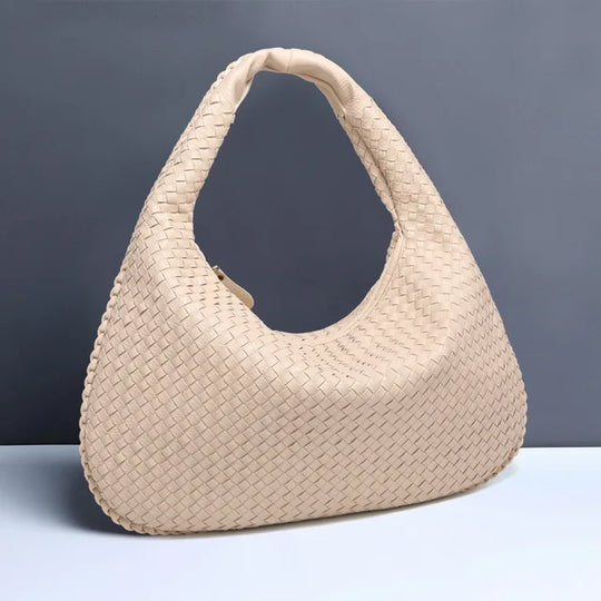 EB | Vintage Umhängetasche Damen Geflochtene Handtasche mit Reißverschluss Im Sale