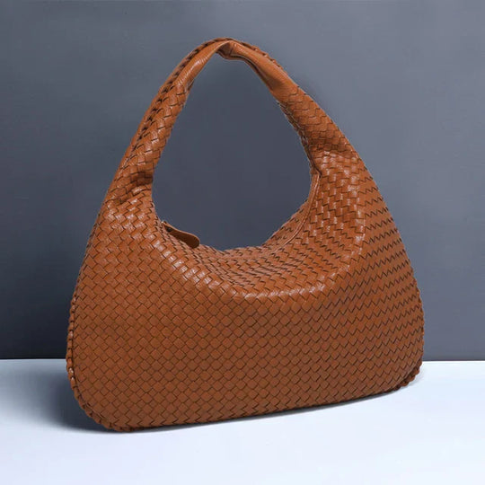 EB | Vintage Umhängetasche Damen Geflochtene Handtasche mit Reißverschluss Im Sale
