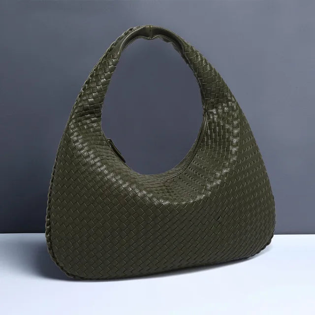 EB | Vintage Umhängetasche Damen Geflochtene Handtasche mit Reißverschluss Im Sale