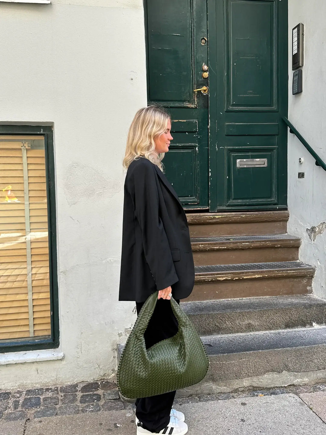 EB | Vintage Umhängetasche Damen Geflochtene Handtasche mit Reißverschluss Im Sale
