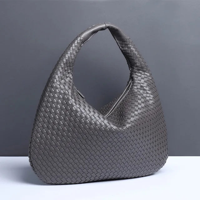 EB | Vintage Umhängetasche Damen Geflochtene Handtasche mit Reißverschluss Im Sale