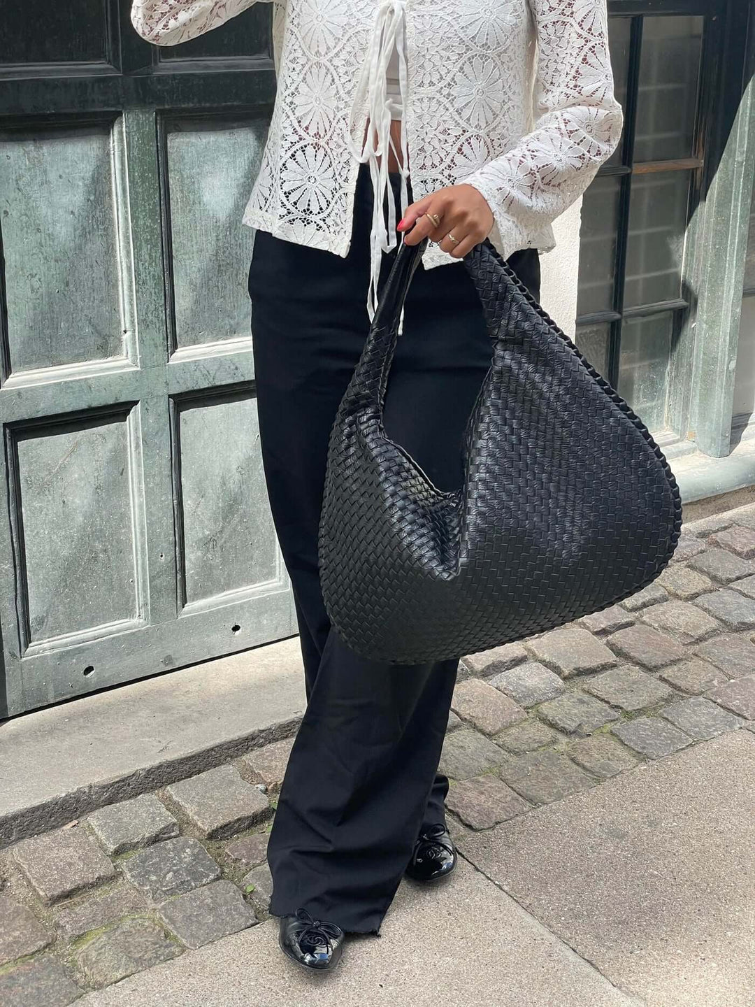 EB | Vintage Umhängetasche Damen Geflochtene Handtasche mit Reißverschluss Im Sale