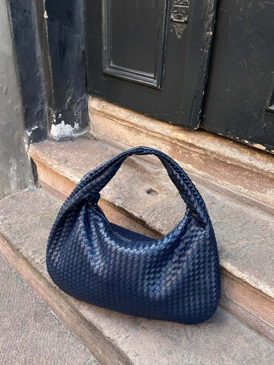 EB | Vintage Umhängetasche Damen Geflochtene Handtasche mit Reißverschluss Im Sale