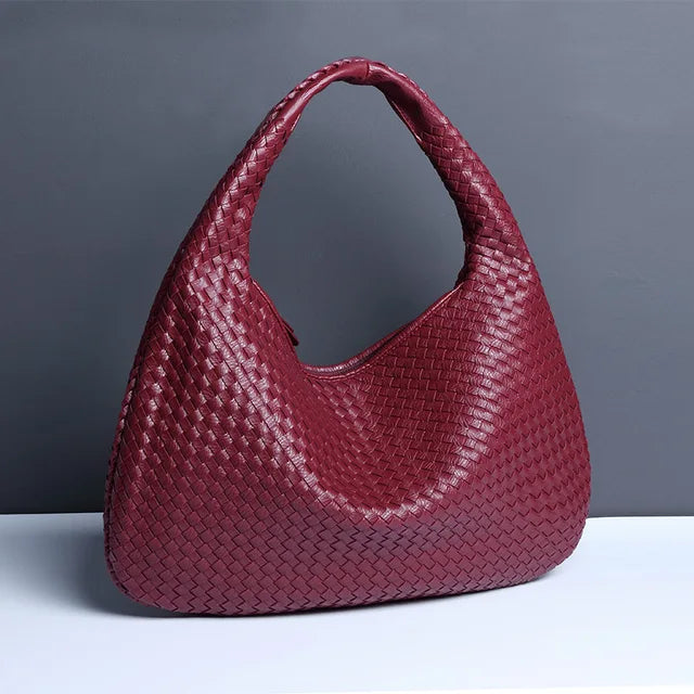 EB | Vintage Umhängetasche Damen Geflochtene Handtasche mit Reißverschluss Im Sale