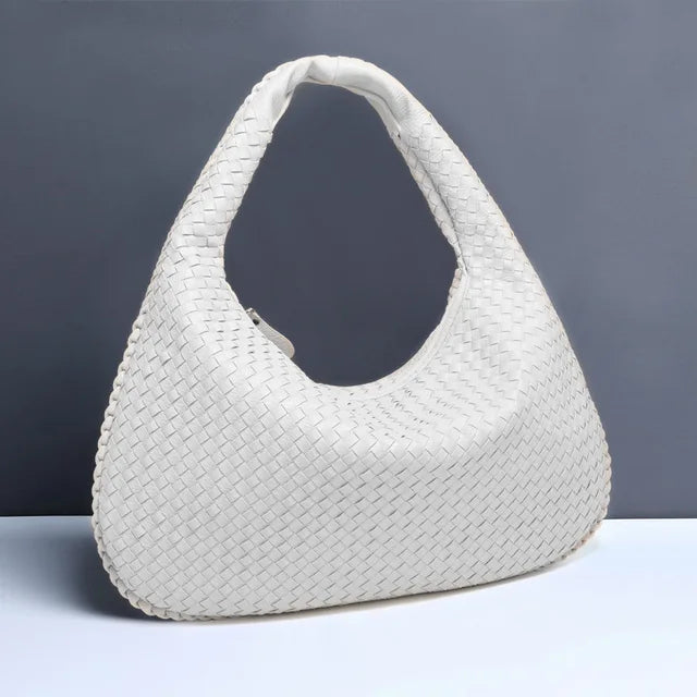 EB | Vintage Umhängetasche Damen Geflochtene Handtasche mit Reißverschluss Im Sale