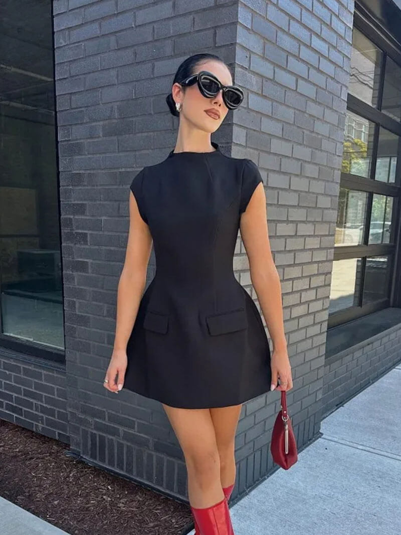 EB | Kleid - Elegant Schwarz - Perfekt für Romantische Abende
