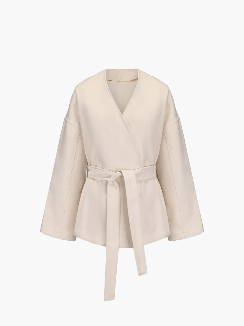 EB | Kimono Jacke Eleganter Cardigan mit Bindegürtel