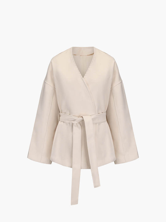 EB | Kimono Jacke Eleganter Cardigan mit Bindegürtel