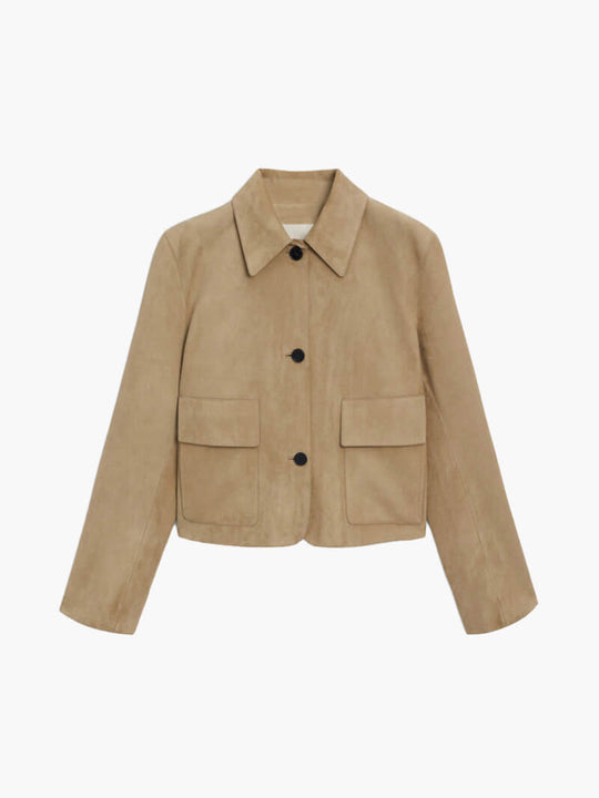 EB | Wildlederjacke Klassische Kurzjacke mit Taschen