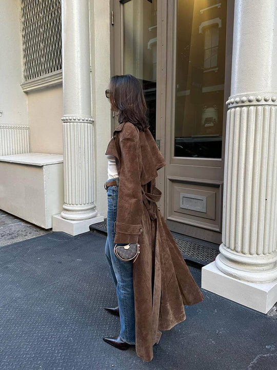 EB | Suède Trenchcoat Für Damen