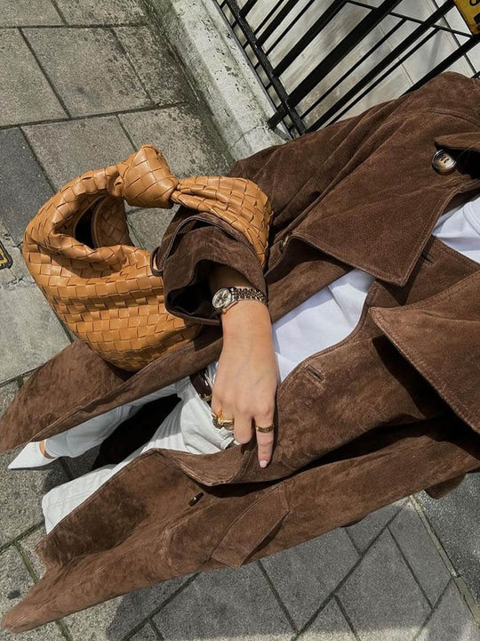 EB | Suède Trenchcoat Für Damen