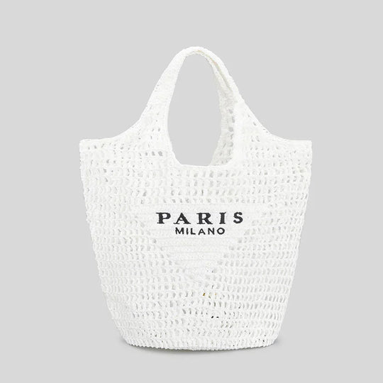 EB | Milano - Handgewebte Tasche mit EB | und Milano-Aufdruck