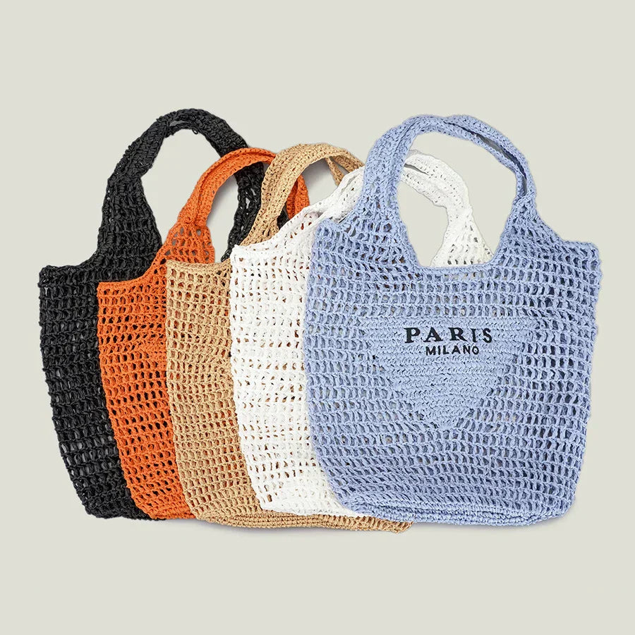 EB | Handgewebte Tasche mit EB- und Milano-Aufdruck