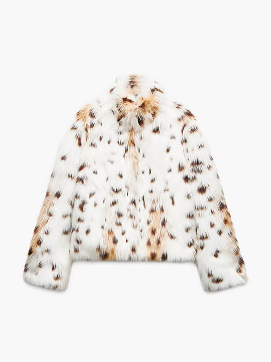 EB | Velvetfur Mantel - Statement-Mantel für Frauen mit markantem EB | Muster