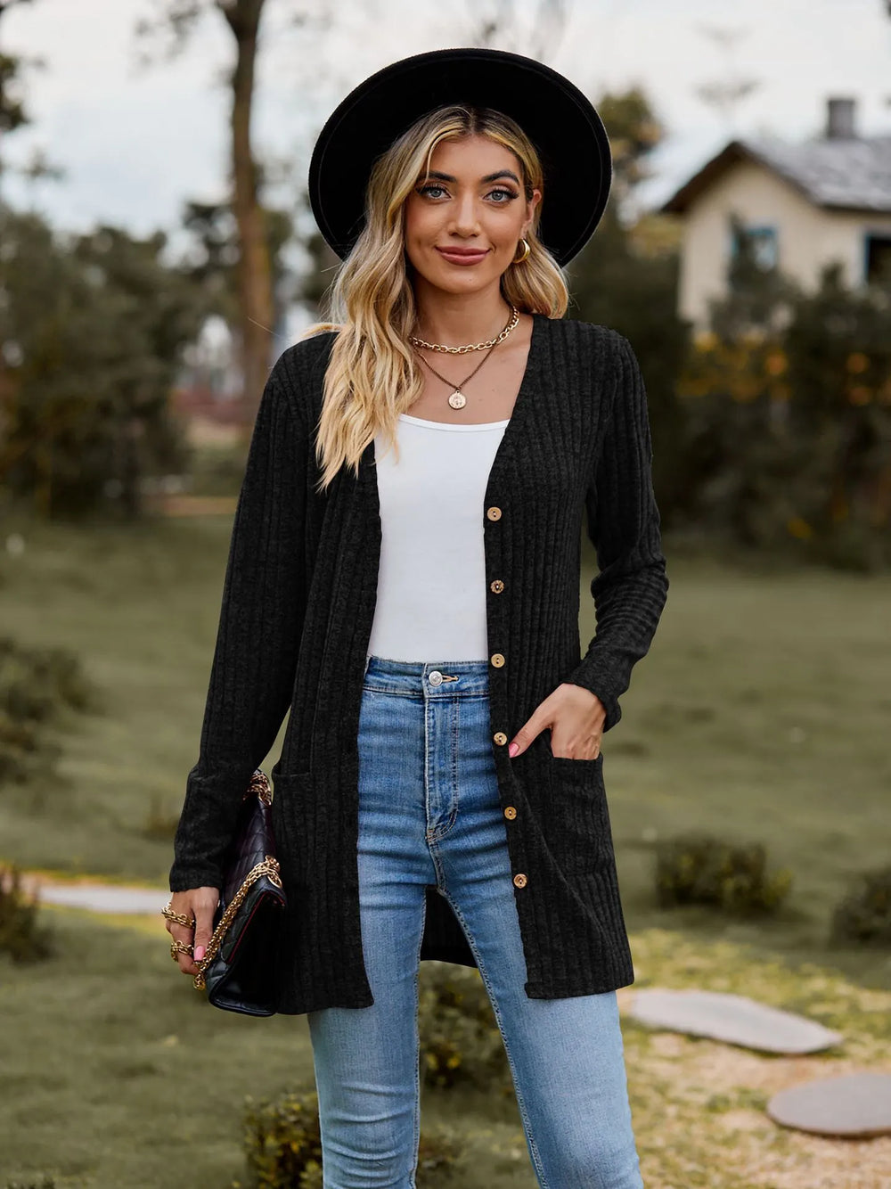 EB | Modische Strickjacke für Frauen mit Taschen