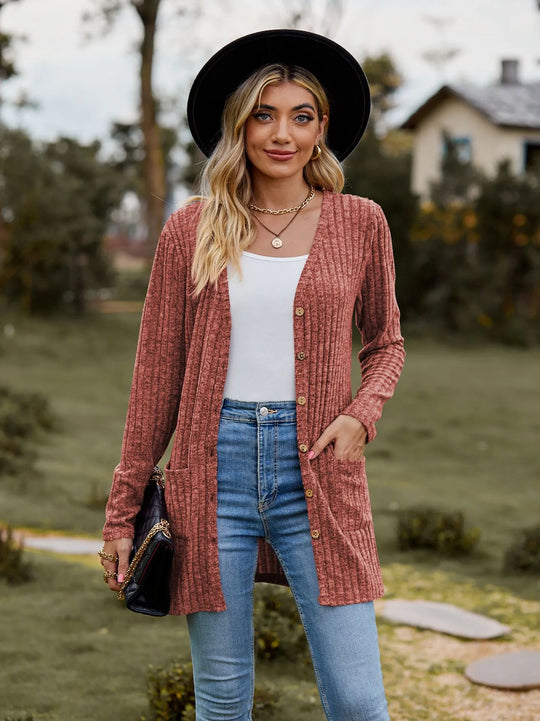 EB | Modische Strickjacke für Frauen mit Taschen