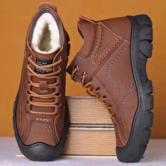 EB | Herren Winterstiefel aus wasserdichtem Leder mit rutschfester Sohle