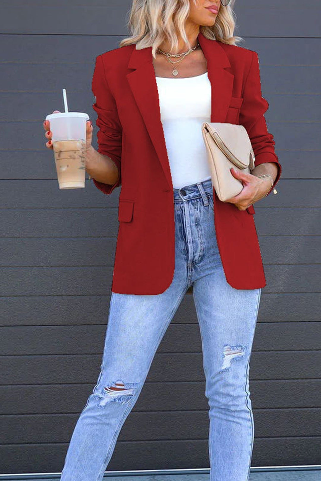 EB | Mittellanger Blazer mit Revers