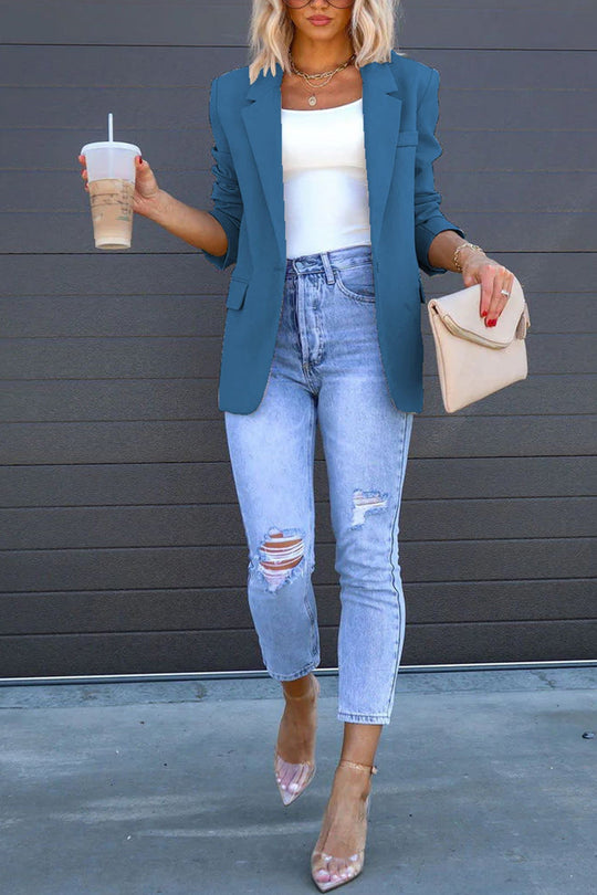 EB | Mittellanger Blazer mit Revers