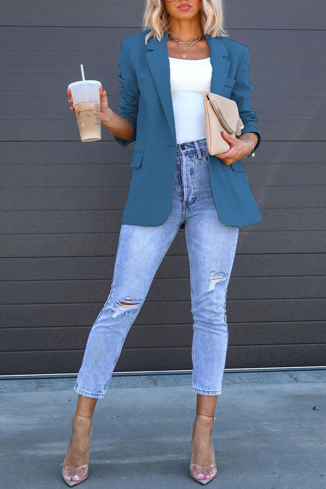 EB | Mittellanger Blazer mit Revers