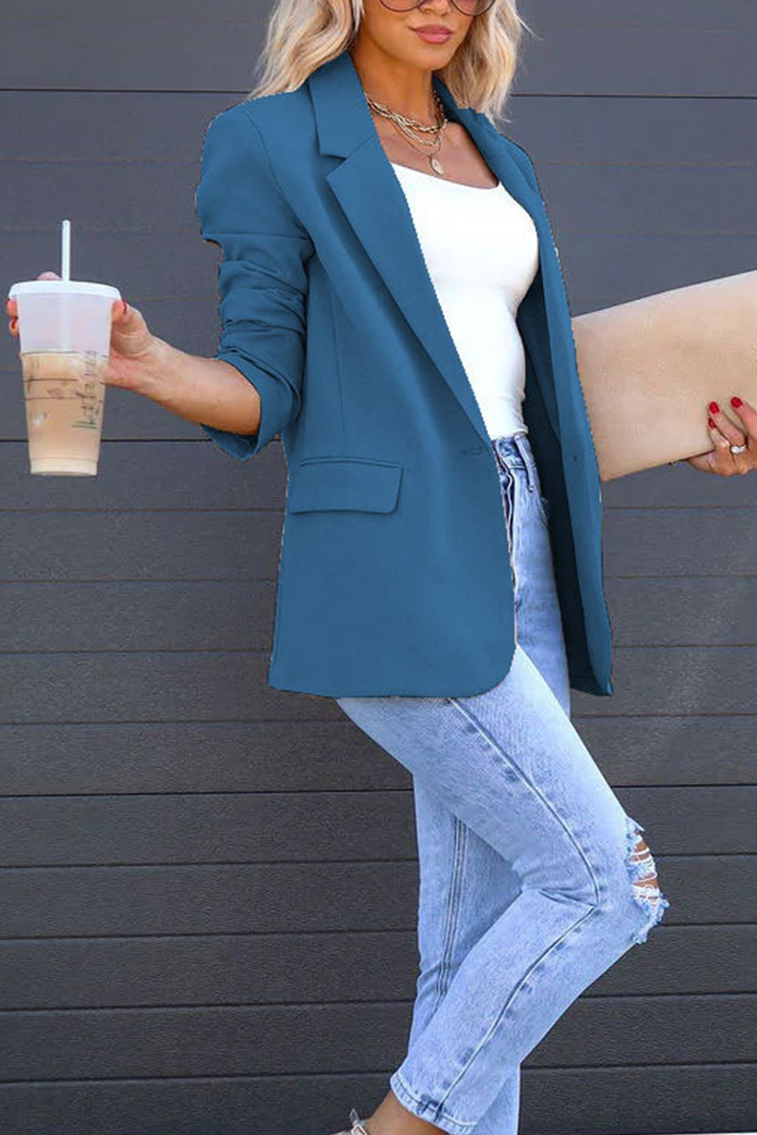 EB | Mittellanger Blazer mit Revers
