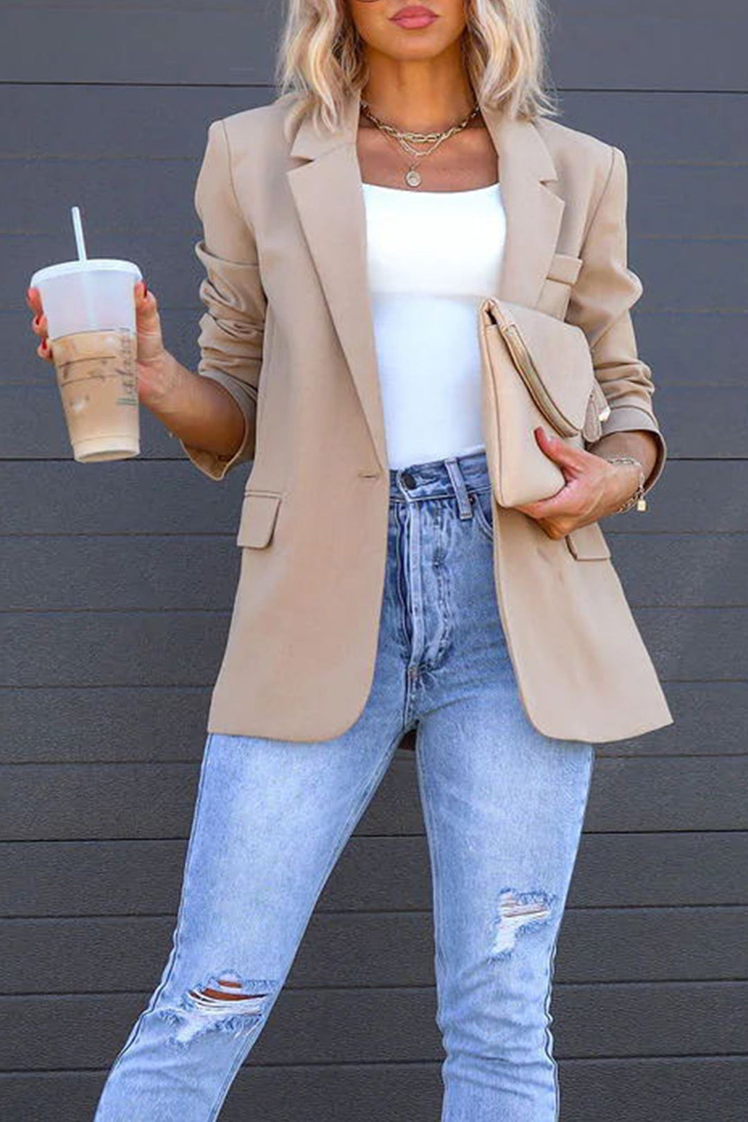 EB | Mittellanger Blazer mit Revers