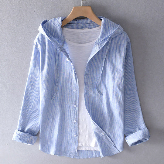 EB | Damen Luftige Weiche Bluse mit Kapuze Taschen