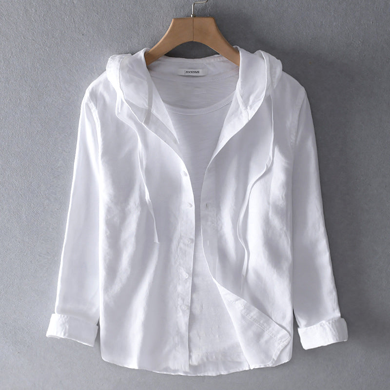 EB | Damen Luftige Weiche Bluse mit Kapuze Taschen