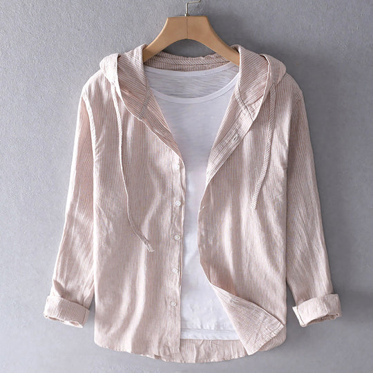 EB | Damen Luftige Weiche Bluse mit Kapuze Taschen