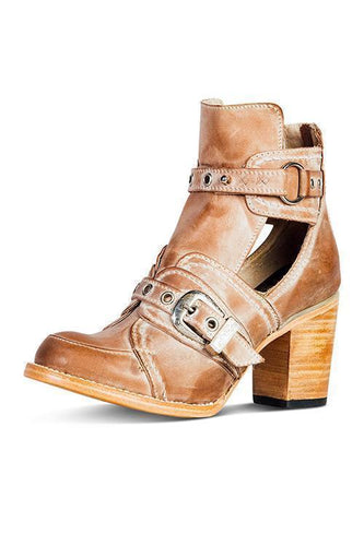 EB | Rustikales Stiefelette mit Blockabsatz