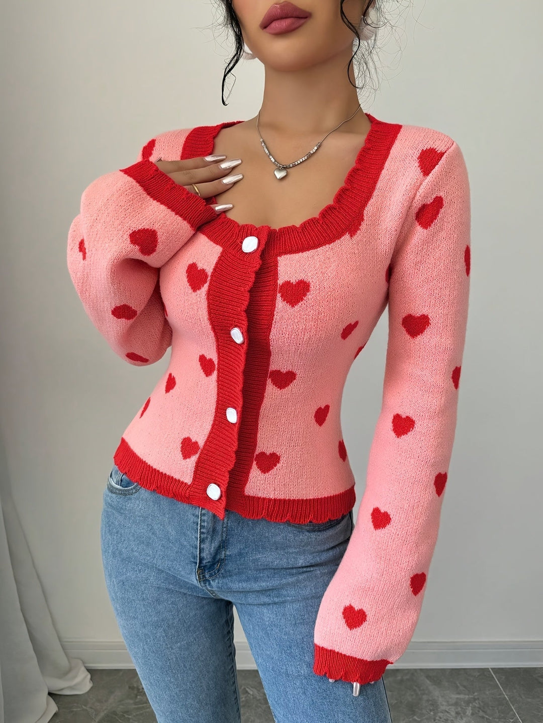EB | Damenvest mit Herzmuster