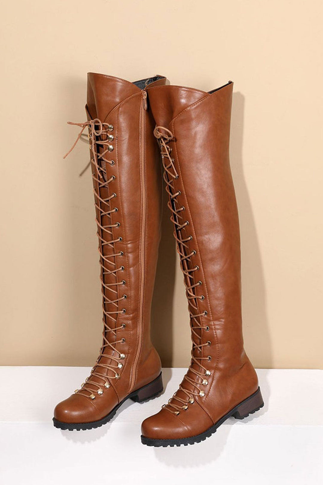 EB | Over-The-Knee Stiefel mit Schnürsenkeln